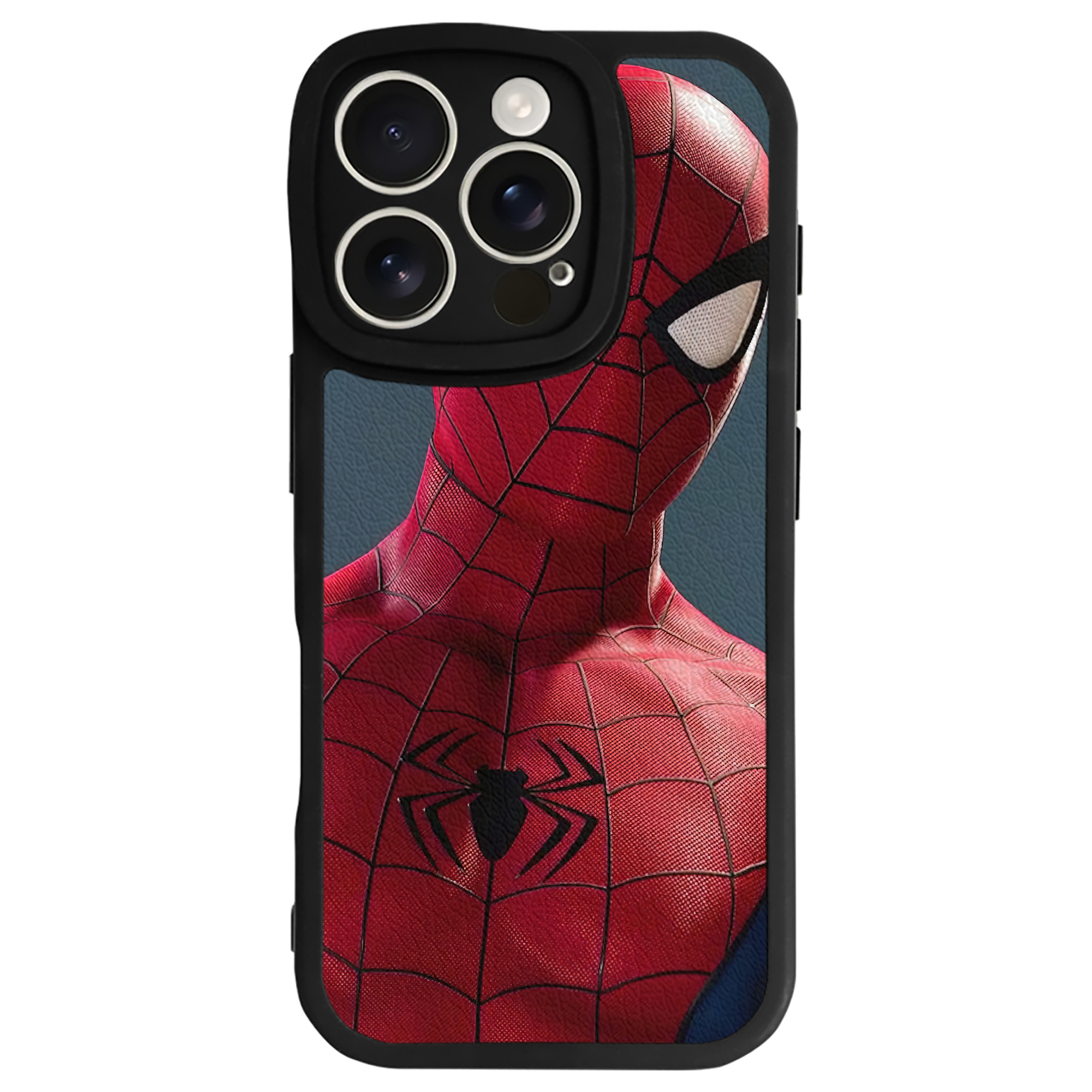 （画像用） Spider Man スパイダーマン 【iPhone 16シリーズ対応】シリコンスマホケース（レザー調） 材質：シリコン